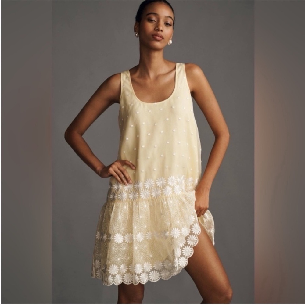 NWT Anthropologie Maeve Sleeveless
Scoop-Neck Daisy Mini
Dress size small petite